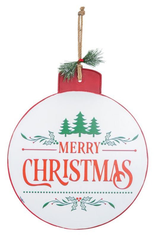 Merry Xmas Metal Ornament Sign