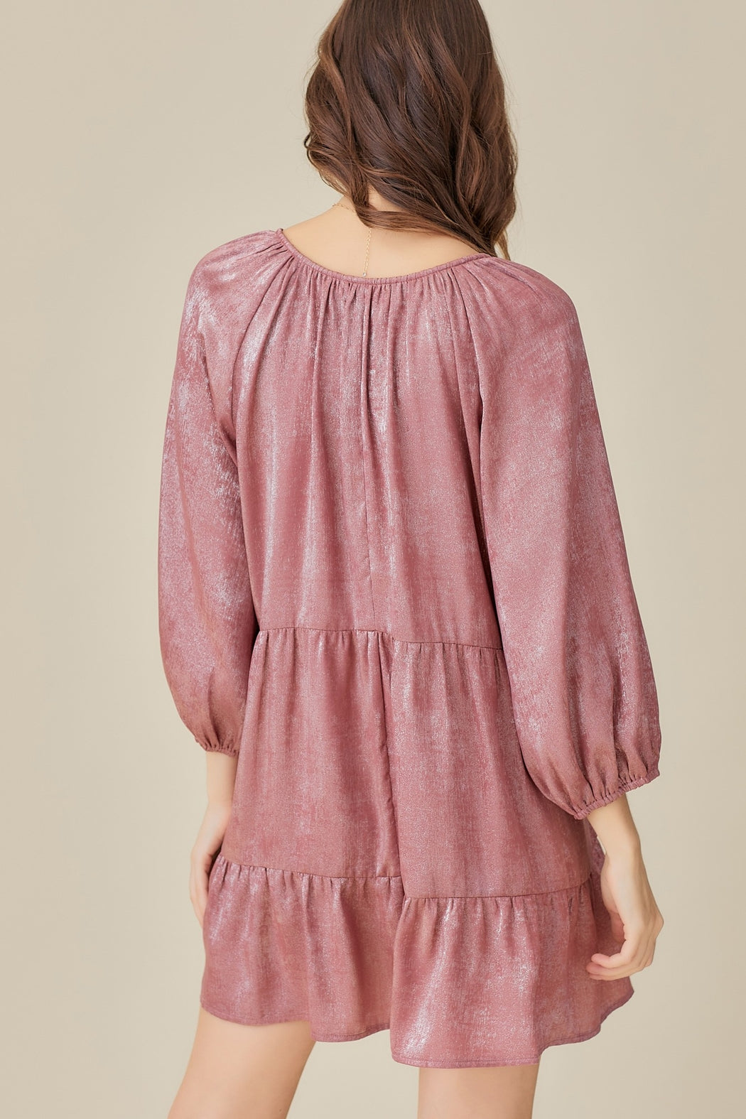 Metallic Babydoll Dress