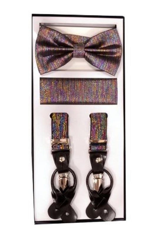 Metallic Rainbow Suspender Set