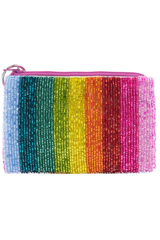 Metallic Stripes Coin Purse
