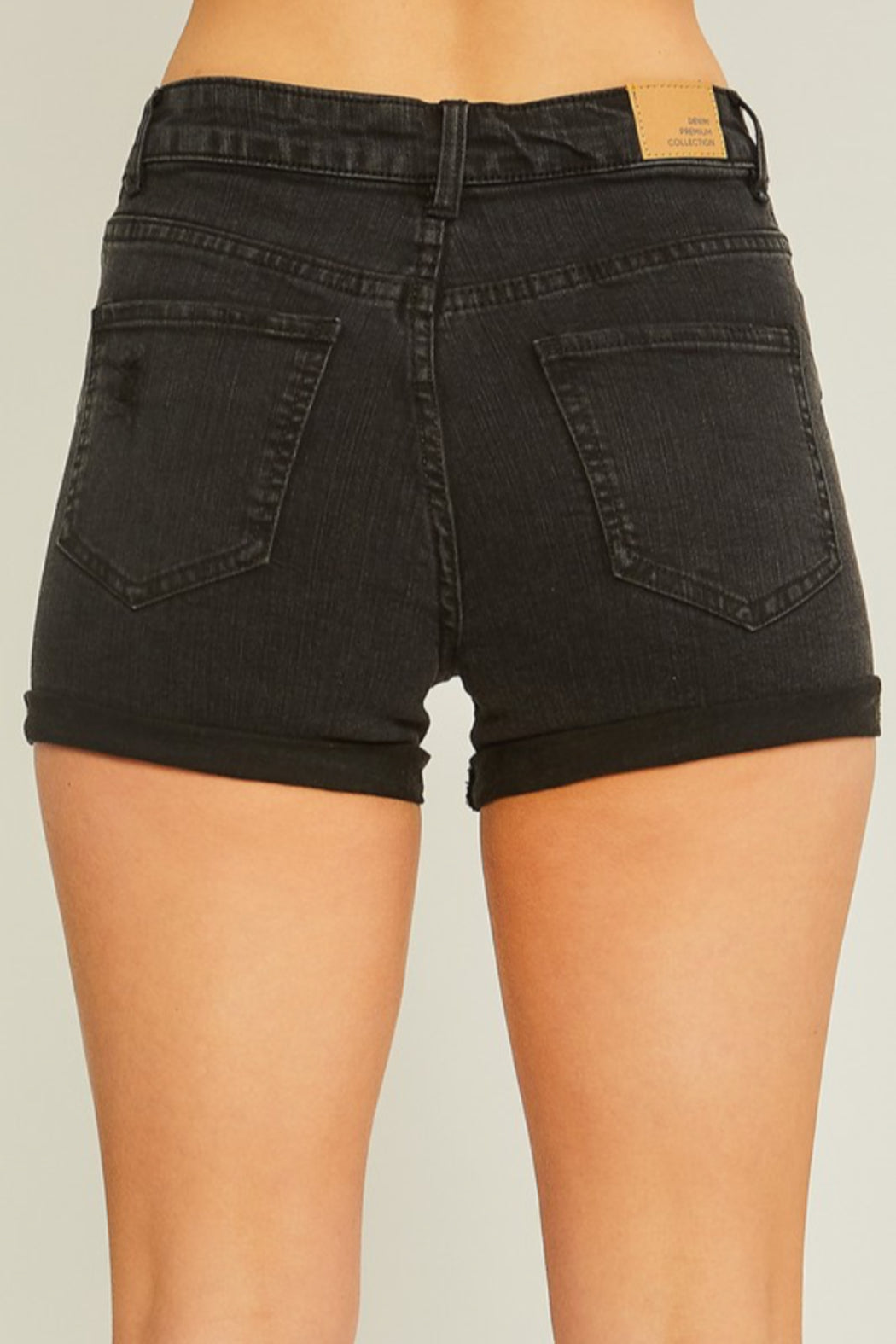 Mid Rise Cuffed Shorts