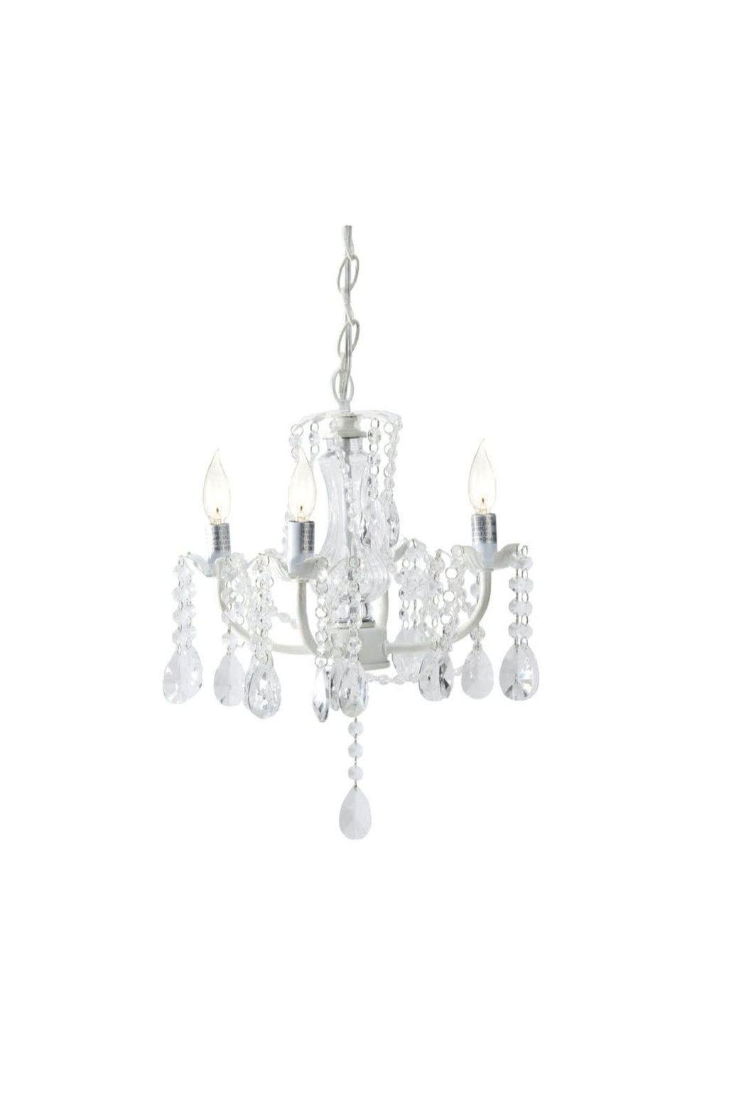 White Four Arm Chandelier