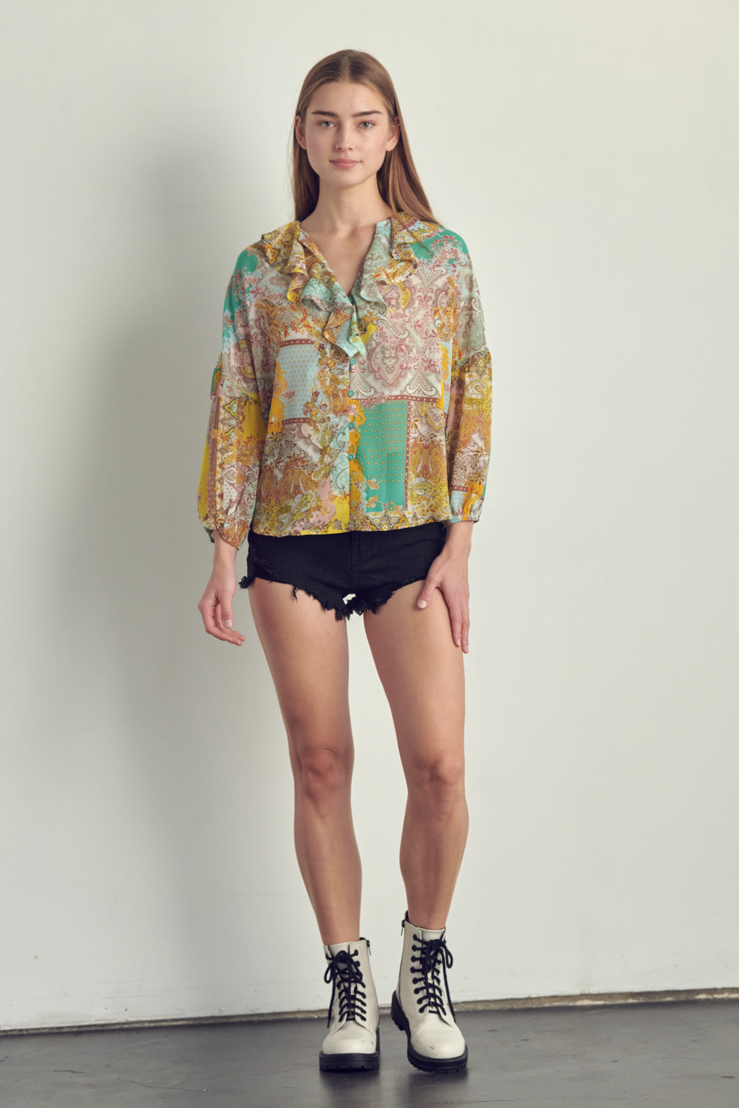 Chiffon Paisley Printed Top