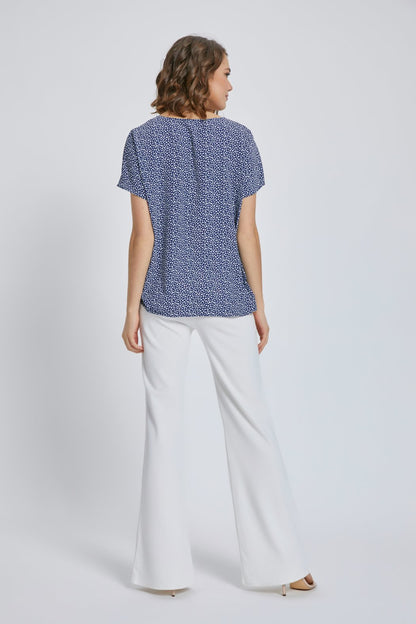 Dolman Short Sleeve V Neck Top