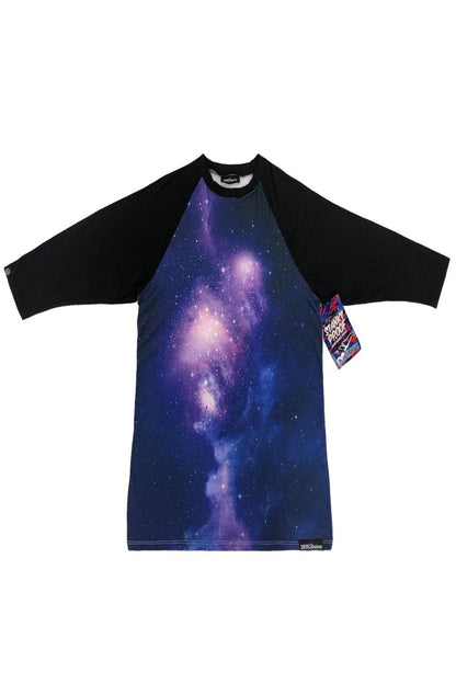 Galaxy Print Raglan Tee T Shirt Top Skanky Proof Bag