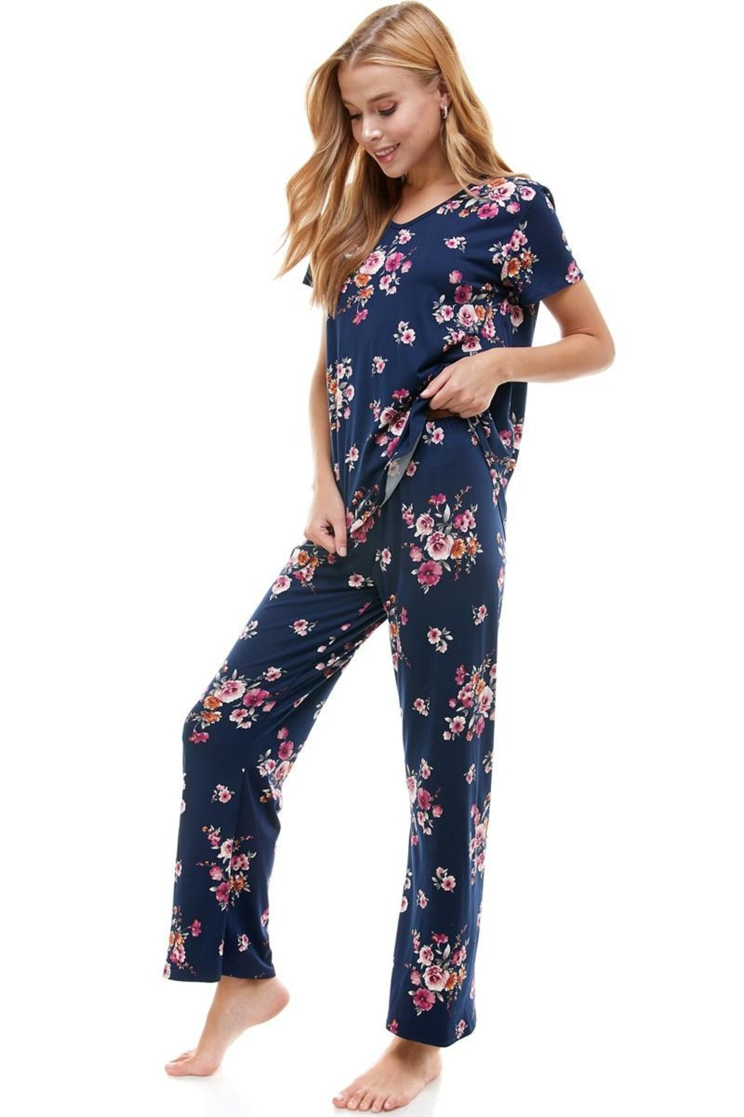 Lounge Wear Set Short Sleeve & Pants Matching Sets