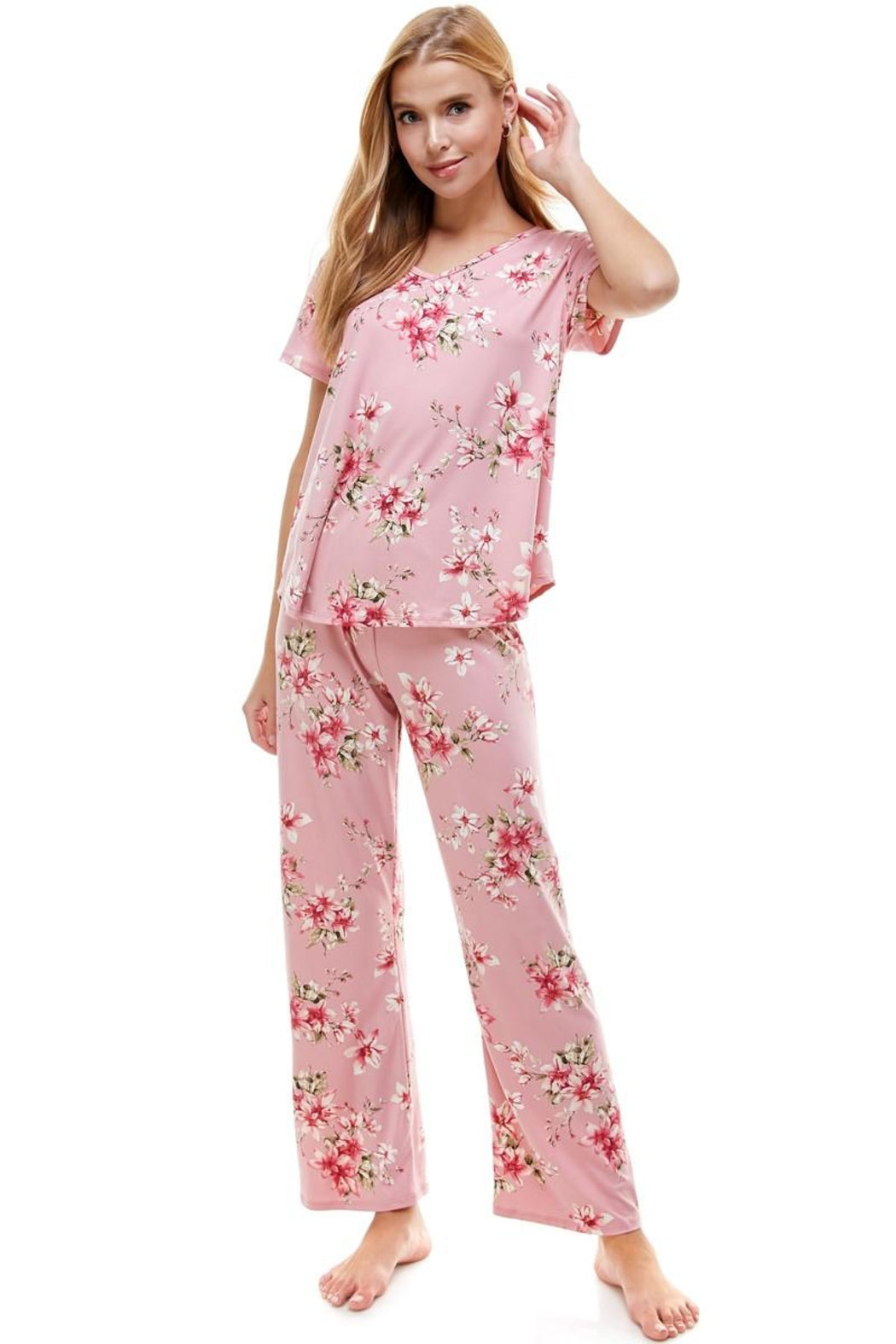 Lounge Wear Set Short Sleeve & Pants Matching Sets
