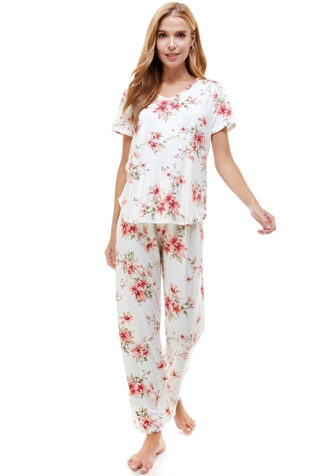 Lounge Wear Set Short Sleeve & Pants Matching Sets