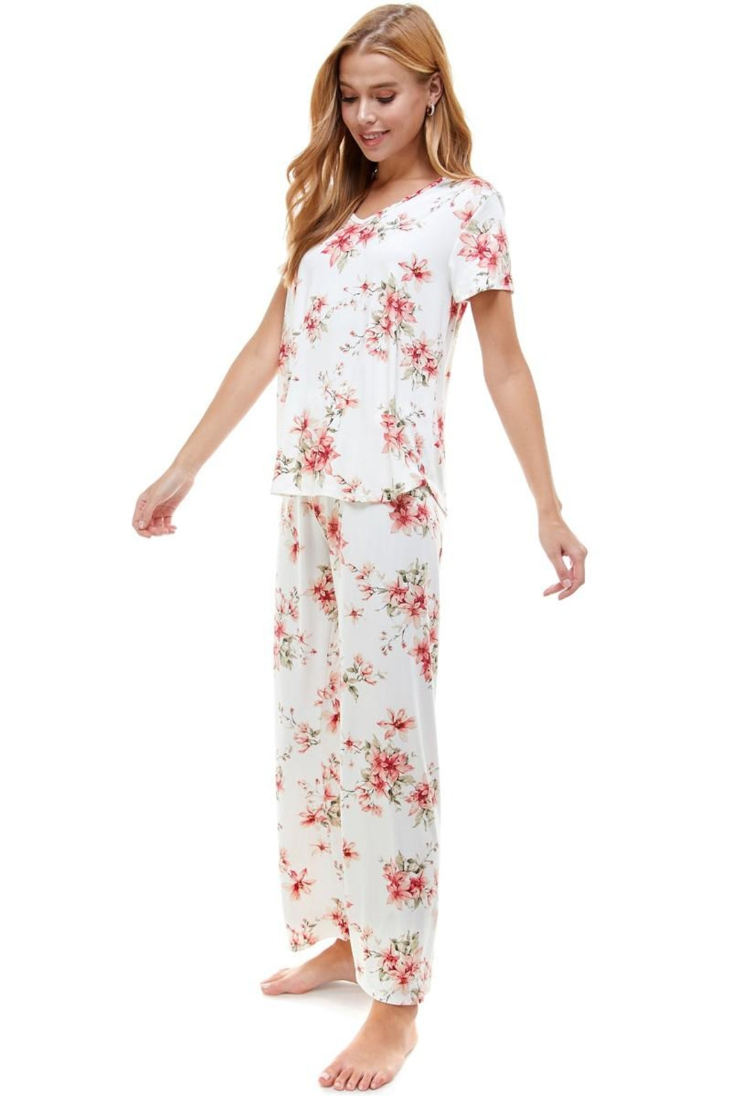 Lounge Wear Set Short Sleeve & Pants Matching Sets