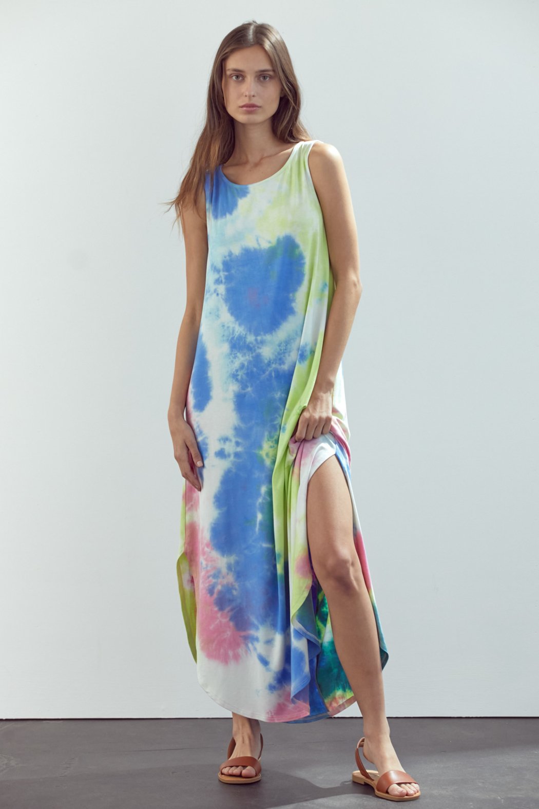 Maxi Dress Sleeveless Crew Neck Maxi Dress