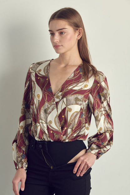 Satin Long Sleeve Bodysuit