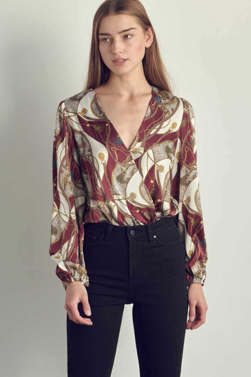 Satin Long Sleeve Bodysuit