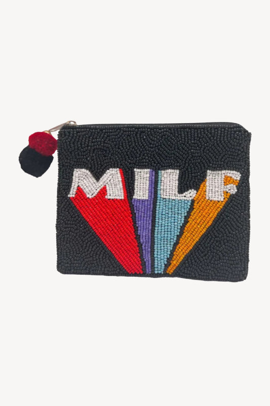 MILF Beaded Pouch