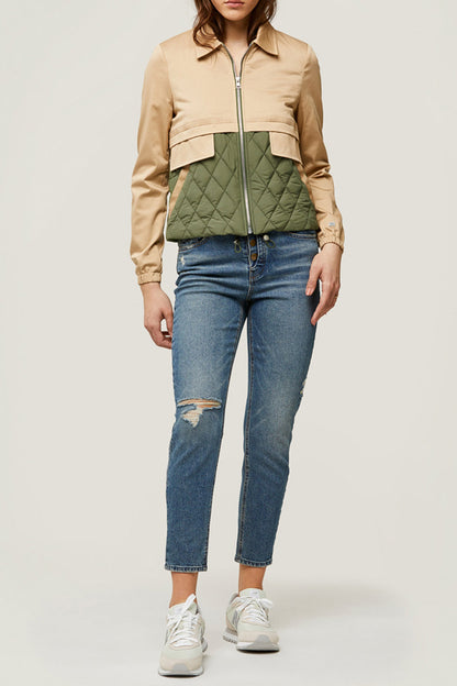 Mixed Media Water-Repellent Jacket