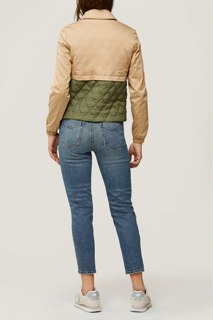 Mixed Media Water-Repellent Jacket