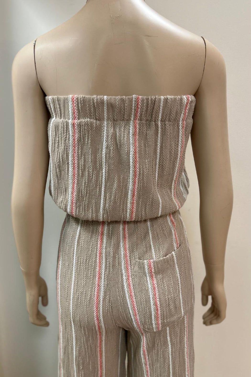 Mixed Stripes Textured Jumpsuit