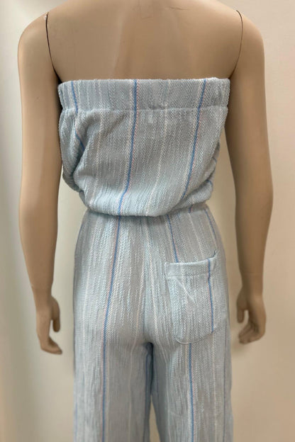Mixed Stripes Textured Jumpsuit