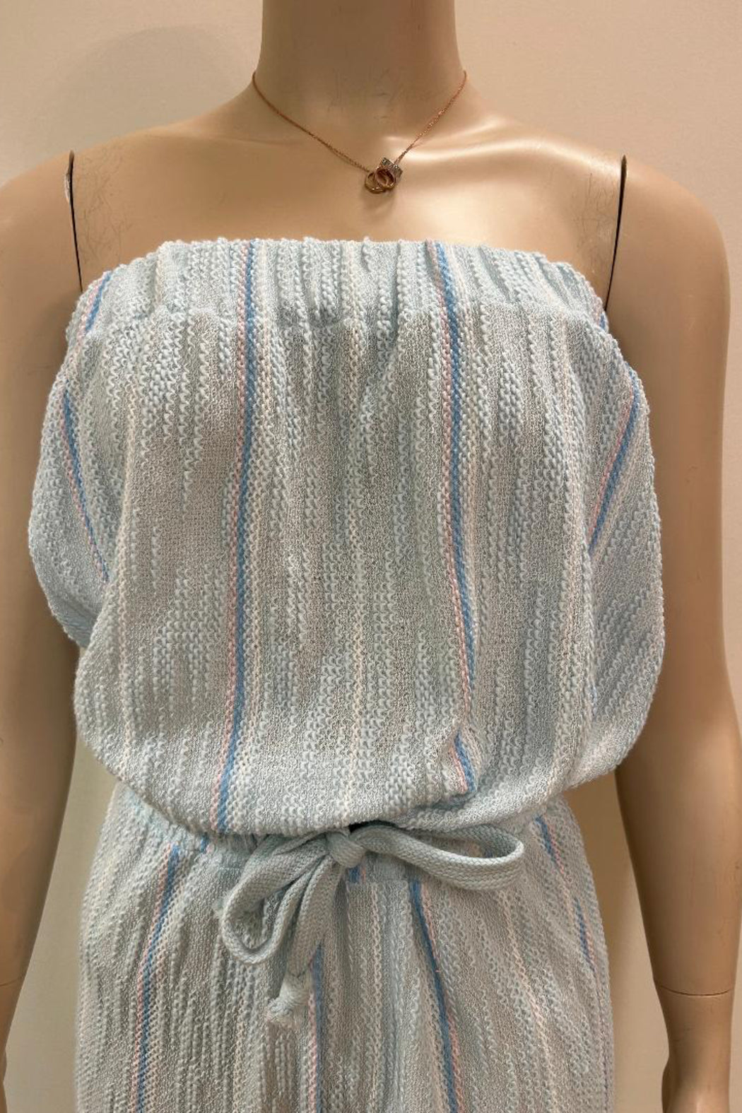 Mixed Stripes Textured Jumpsuit