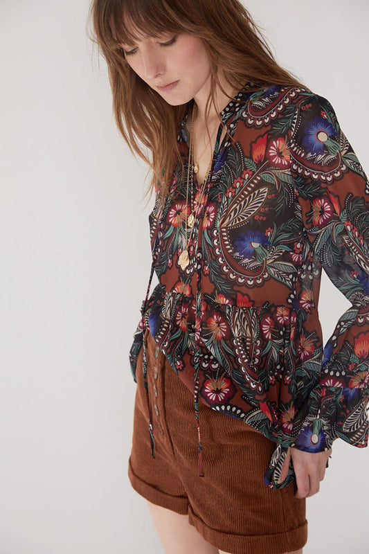Molly Bracken Fluid Floral Blouse