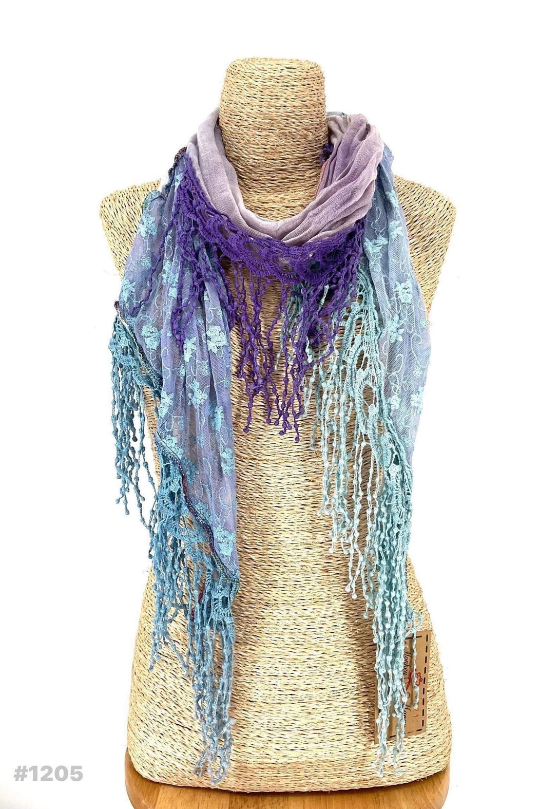 Floral Embroidered Scarf