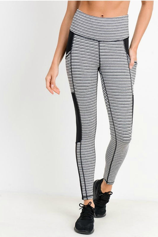Monochrome Tiramisu Print Legging