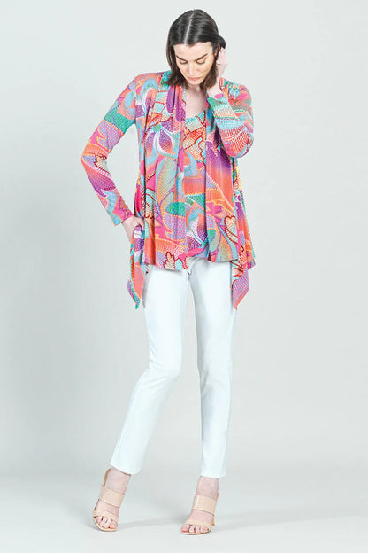 Mosaic Print Cardigan-Set
