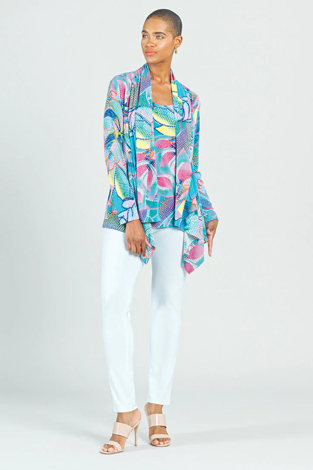 Mosaic Print Cardigan-Set