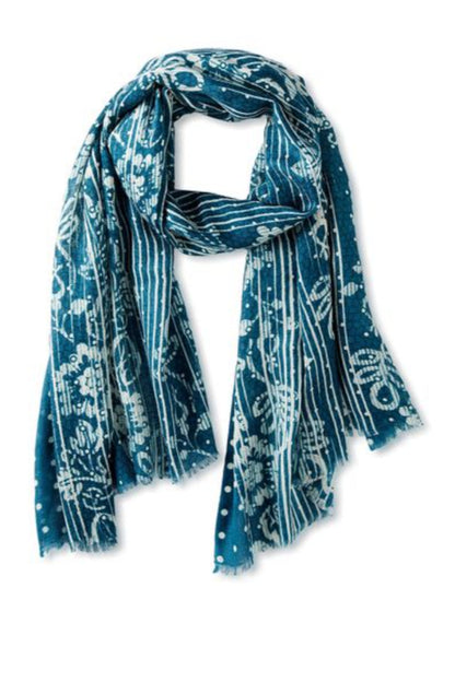 Multi Pattern Bordered Scarf