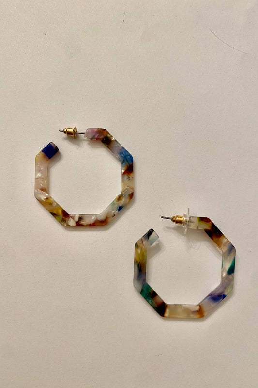 Multi Resin Hexagon Hoops