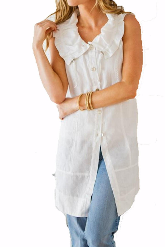 Drawstring Collar Tunic