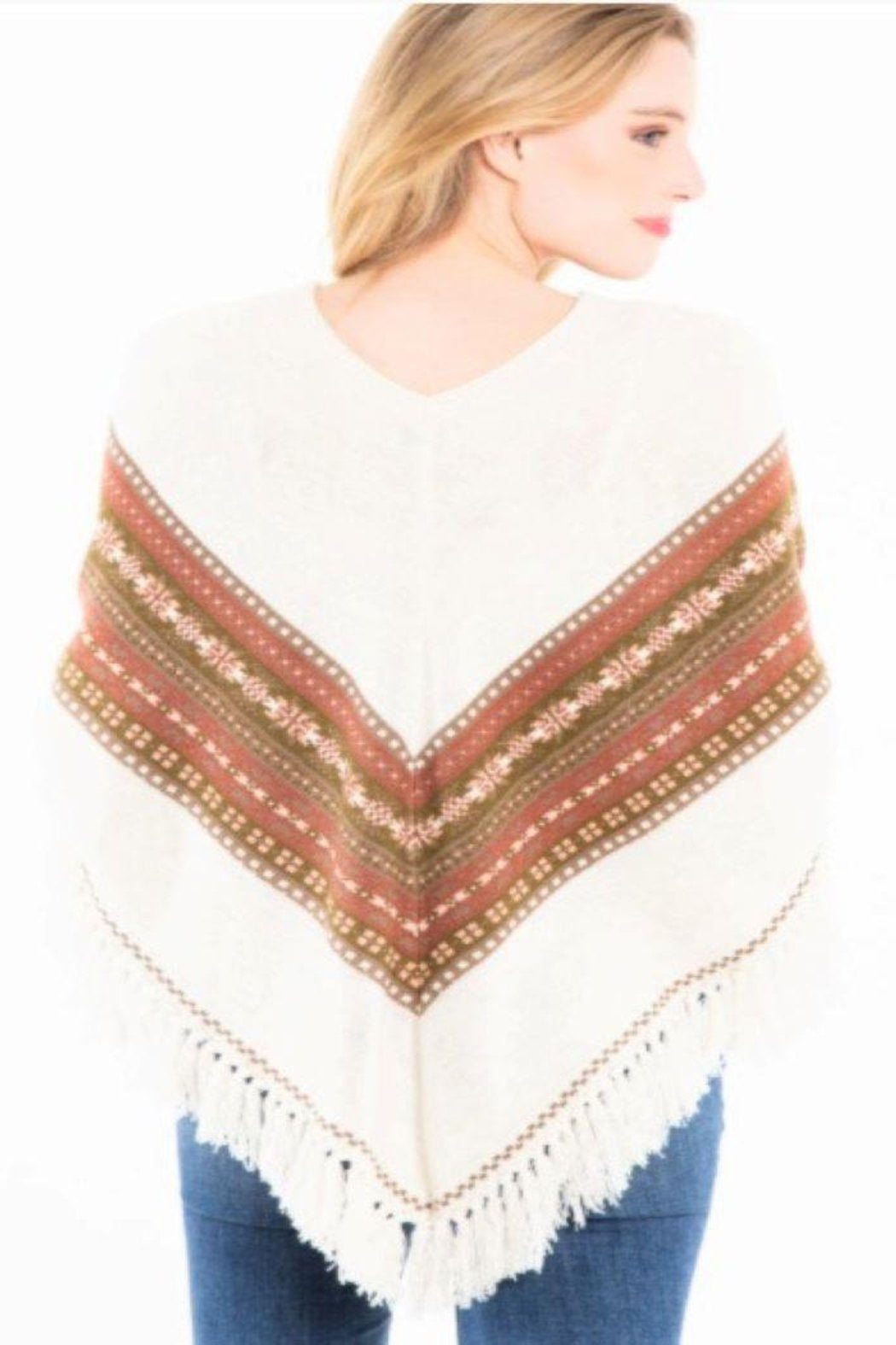 Natural Fringe Poncho