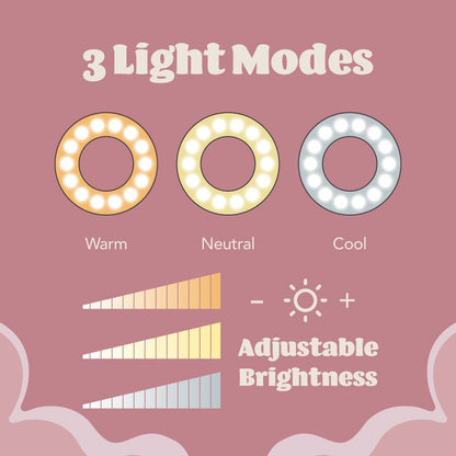 Multitasking Foldable Ring Light (3 Phone Holders)