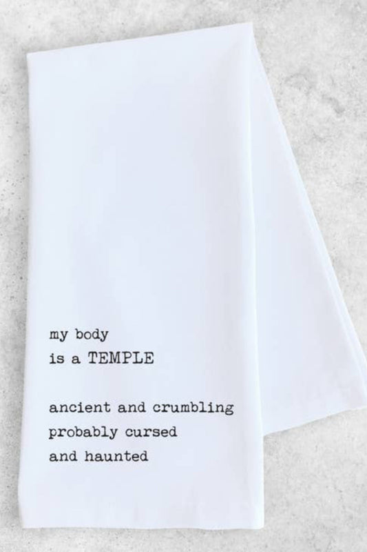 My Body Is A Temple - Tea Towel