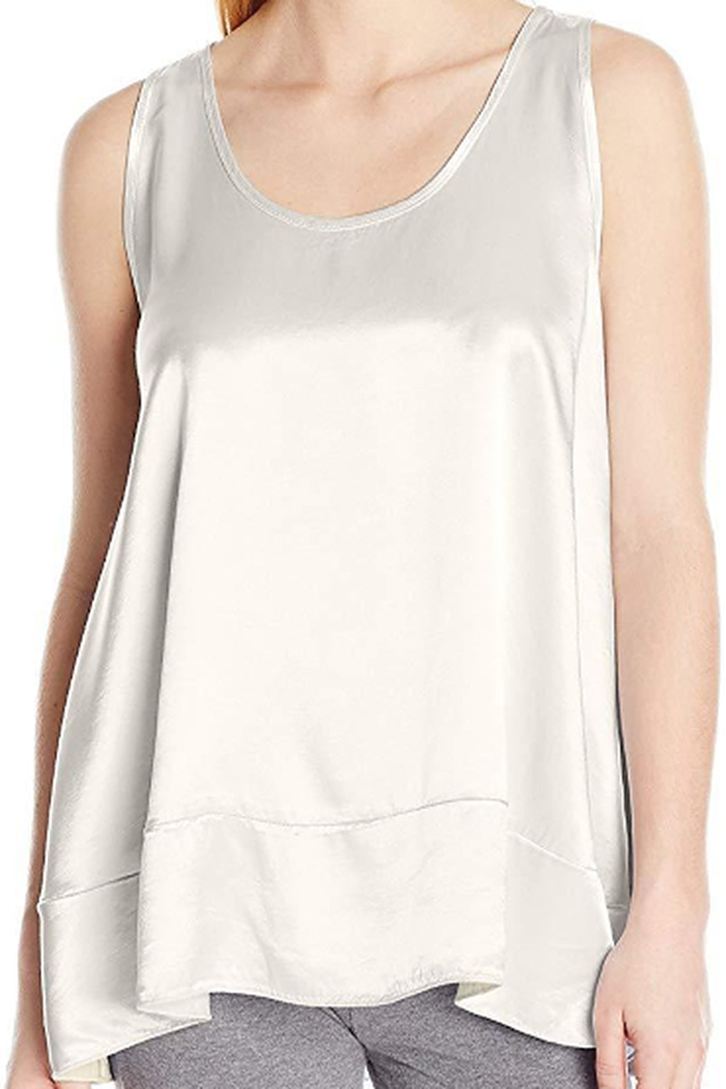 NATALIE SATIN RUFFLE TANK