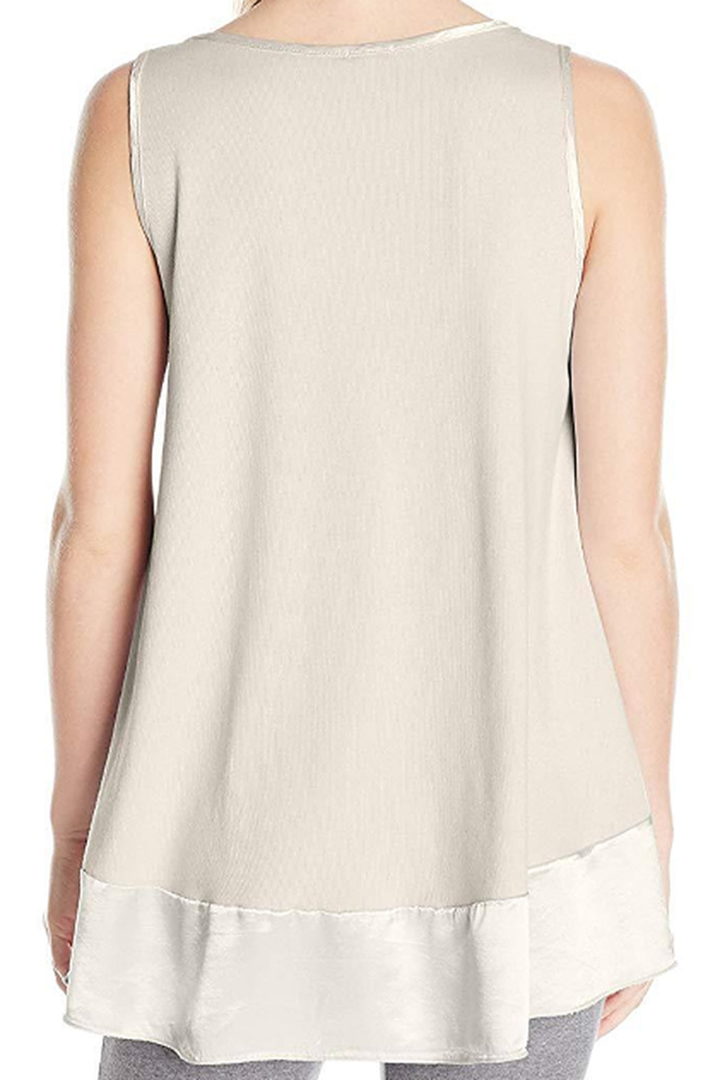NATALIE SATIN RUFFLE TANK
