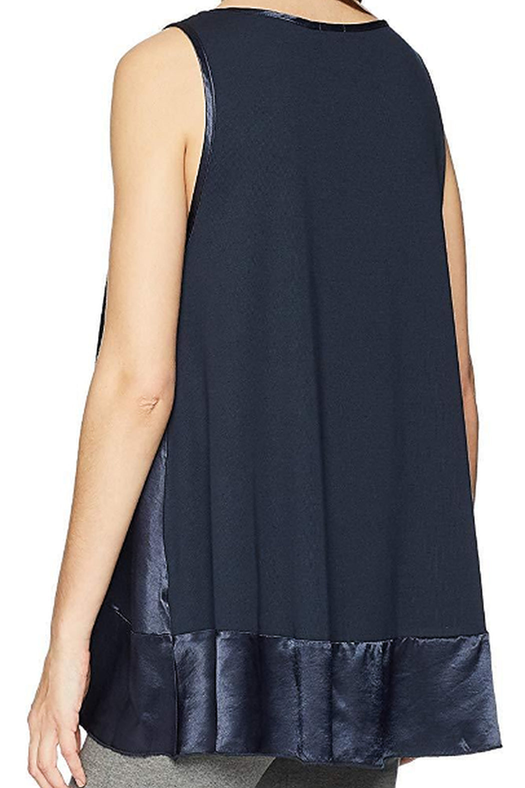 NATALIE SATIN RUFFLE TANK
