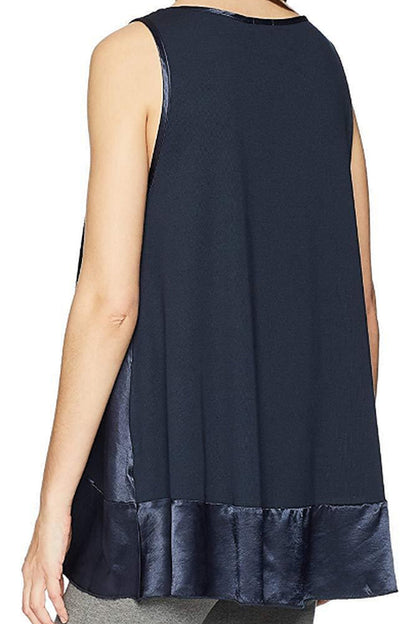 NATALIE SATIN RUFFLE TANK