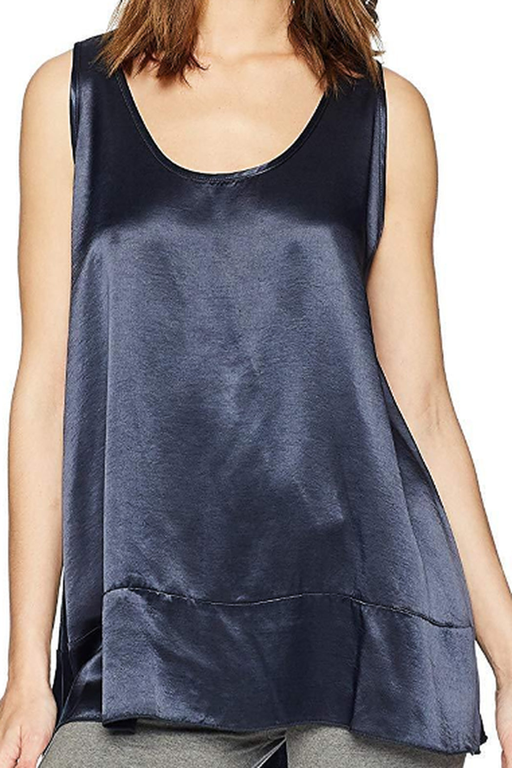 NATALIE SATIN RUFFLE TANK