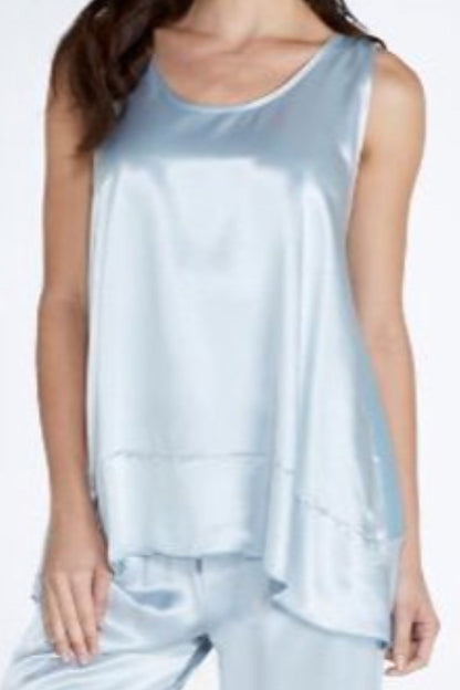 NATALIE SATIN RUFFLE TANK