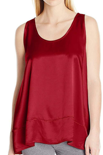 NATALIE SATIN RUFFLE TANK