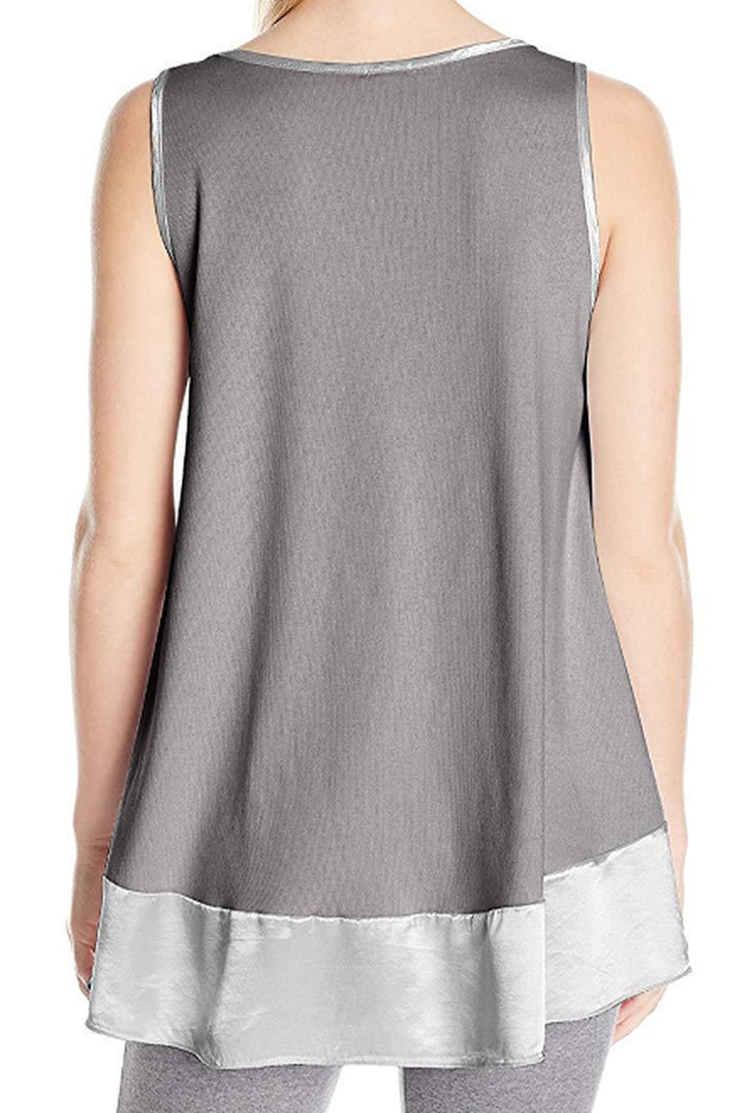 NATALIE SATIN RUFFLE TANK