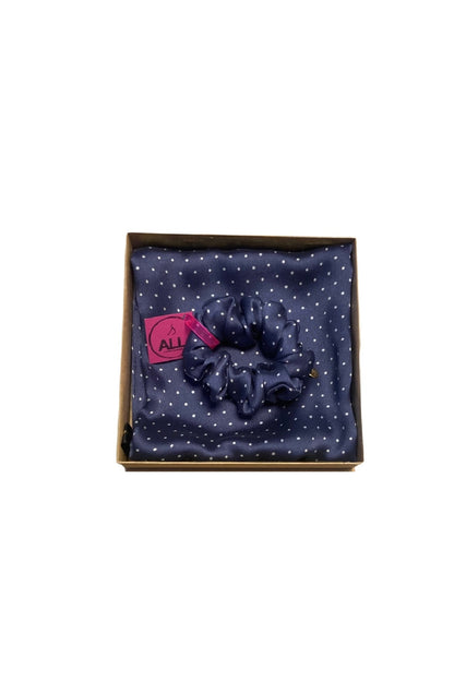 Natural 100% Silk Scarf and Hair Elastic Scrunchie Set