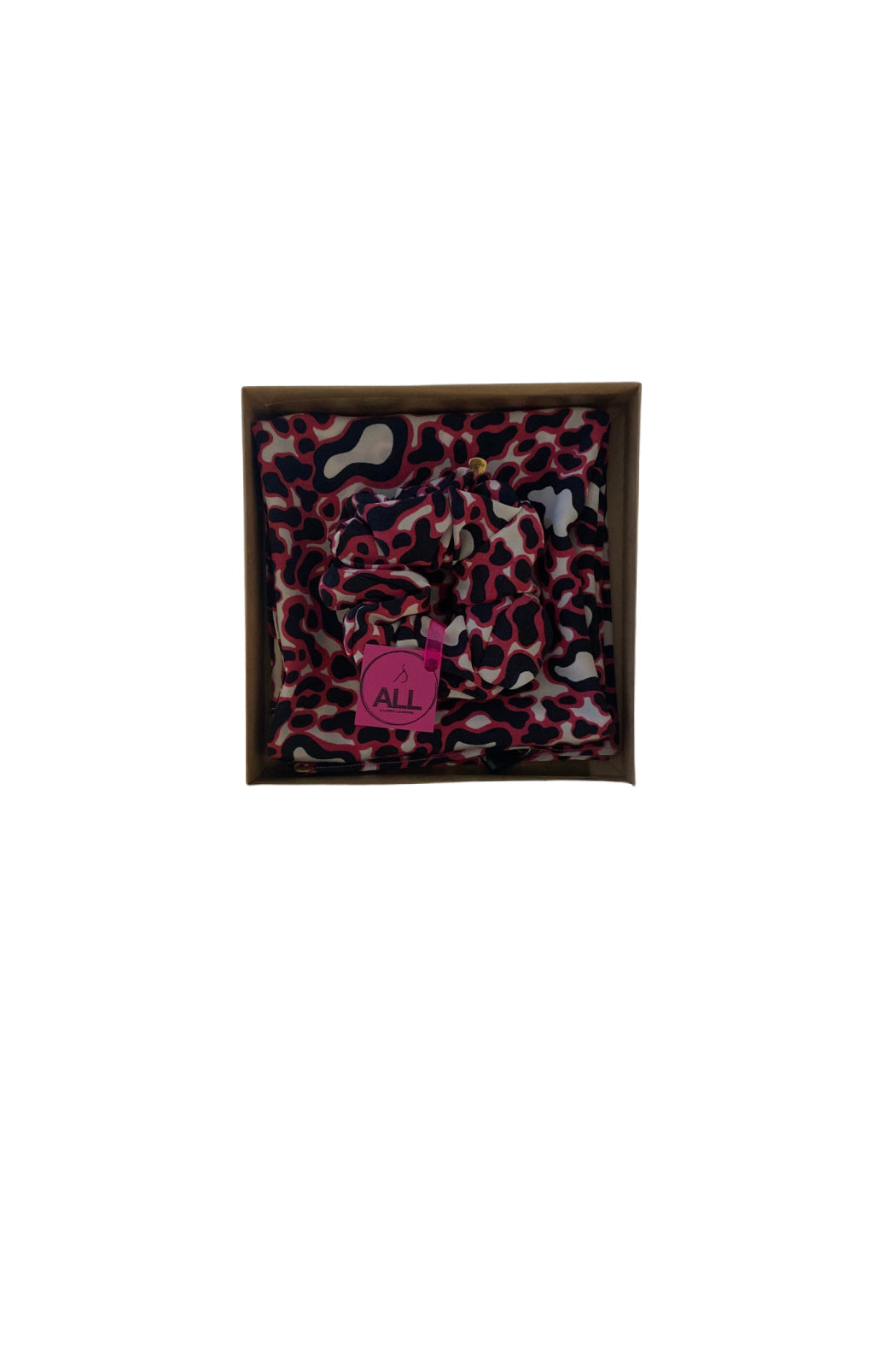 Natural 100% Silk Scarf and Hair Elastic Scrunchie Set
