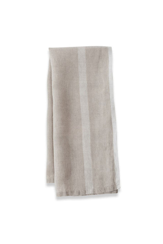Natural/White Linen Towel
