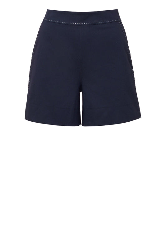 Navy Cotton Twill Short