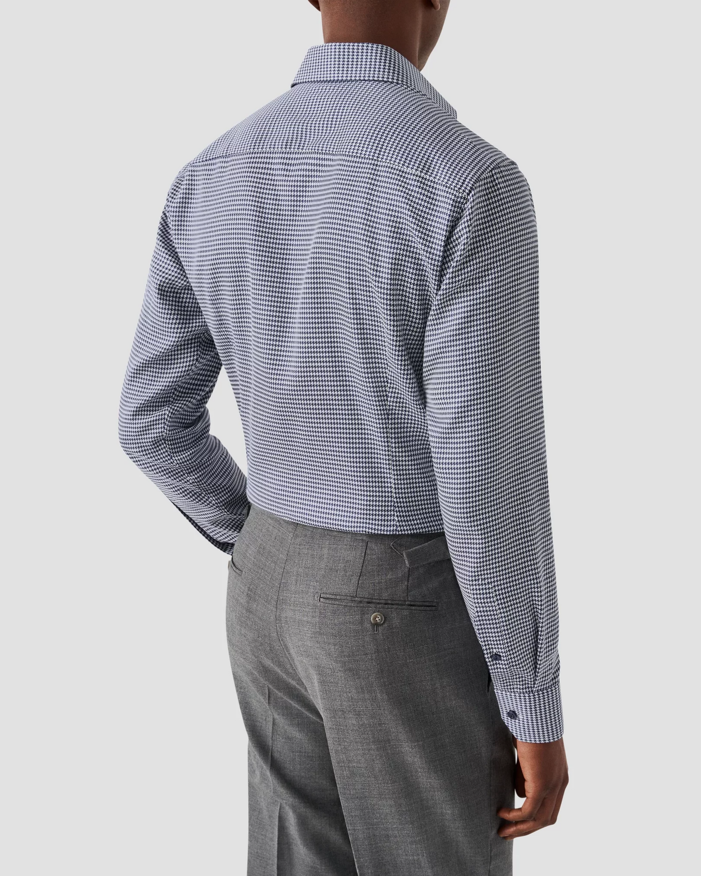 Eton Houndstooth Print Signature Twill Shirt