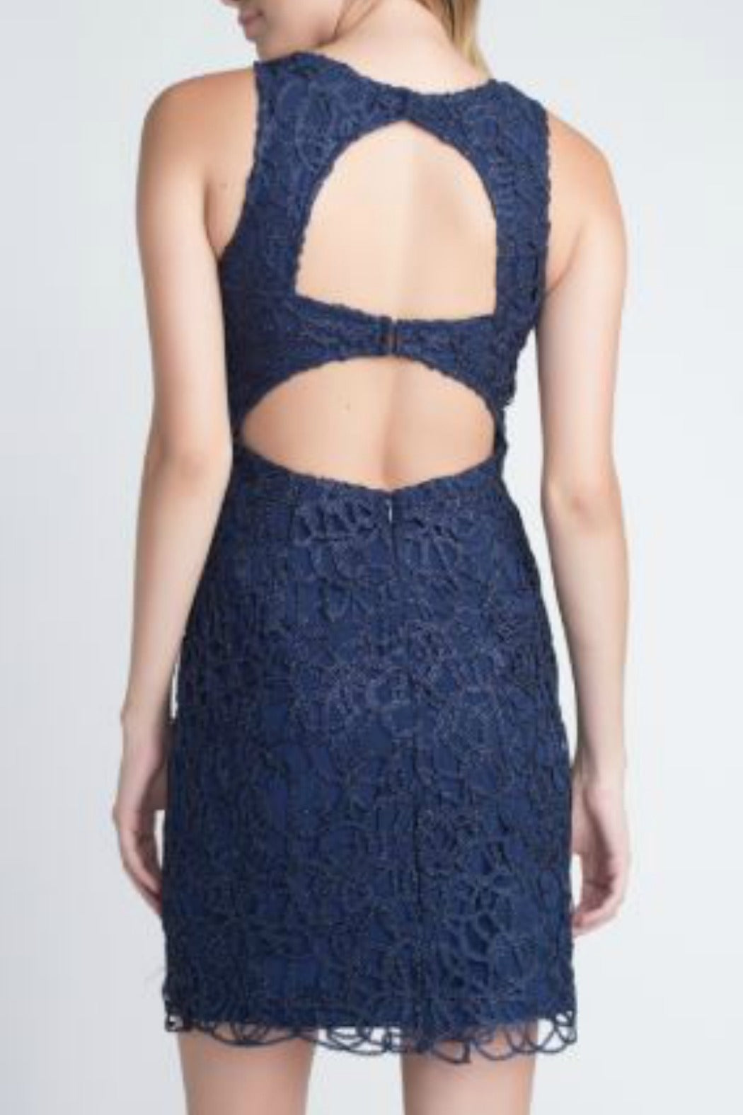 Navy Shimmer Short Formal Dress