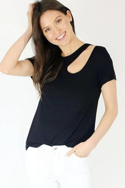 Neckline Cutout TShirt