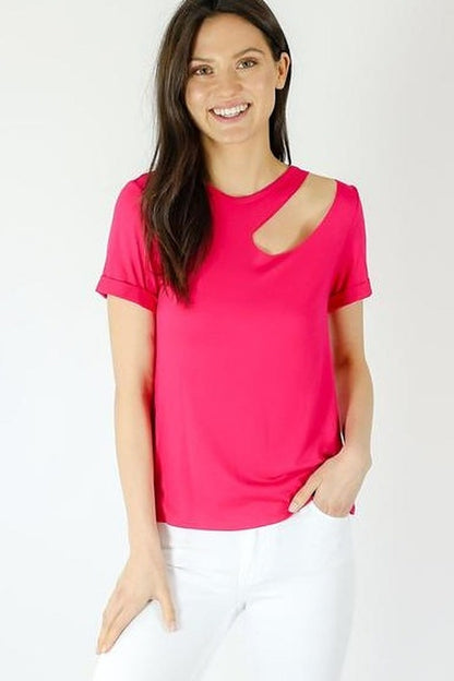 Neckline Cutout TShirt