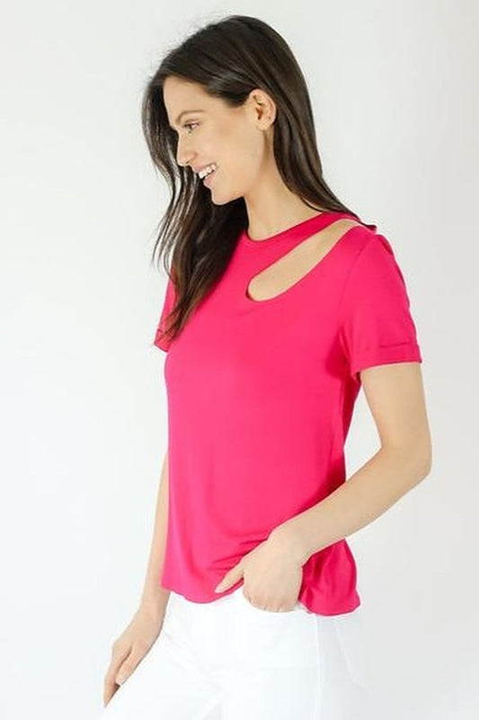 Neckline Cutout TShirt